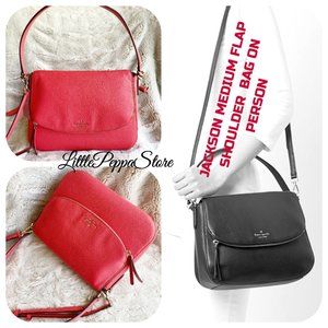 KATE SPADE JACKSON MEDIUM FLAP SHOULDER STOPLIGHT